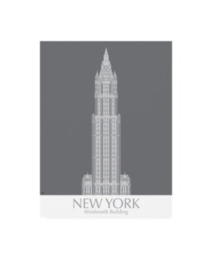 Trademark Global Fab Funky New York Woolworth Building Monochrome Canvas Art In Multi