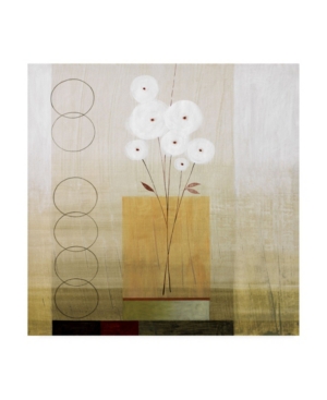 Trademark Global Pablo Esteban White Flowers With Circles Canvas Art In Multi