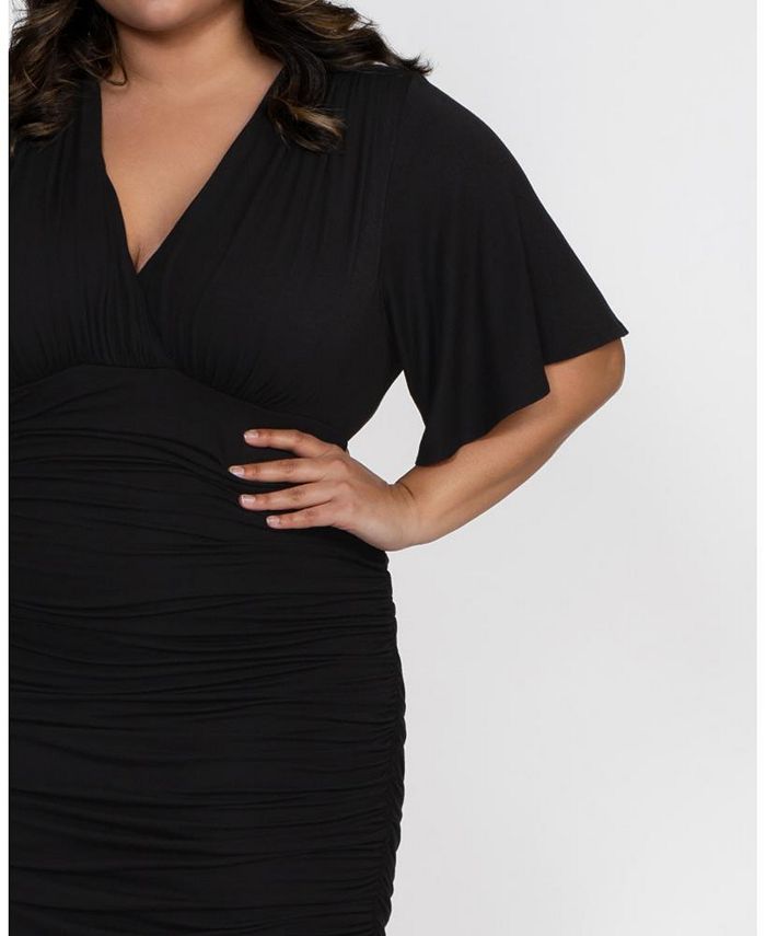 Kiyonna Womens Plus Size Rumor Ruched Dress And Reviews Dresses Plus 