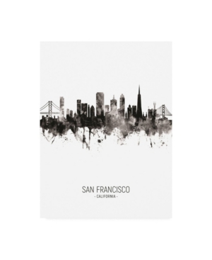 Trademark Global Michael Tompsett San Francisco California Skyline Portrait Ii Canvas Art In Multi