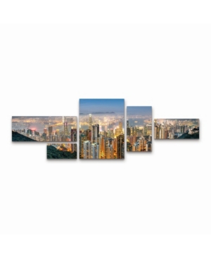 Trademark Global David Ayash Hong Kong Island And Kowloon Multi Panel Art Set 5 Piece