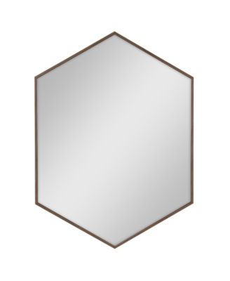 Rhodes Framed Hexagon Wall Mirror - 22" x 31"