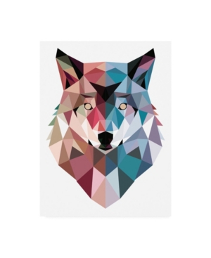 Trademark Global Michael Buxto Geo Wolf Canvas Art In Multi