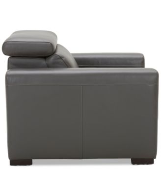 Nevio 39" Leather Power Recliner with Rachet Headrest