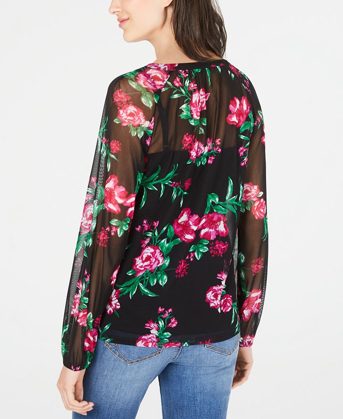INC International Concepts INC Printed Lace-Up Top, Created for Macy's ...