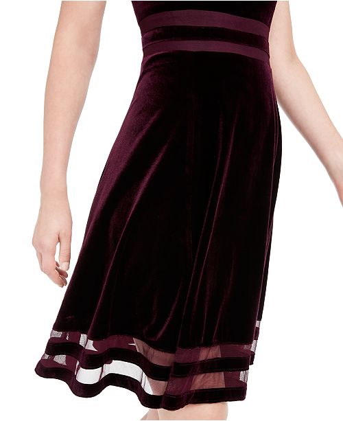 Calvin Klein Petite Illusion Detail Fit & Flare Dress & Reviews - Dresses - Petites - Macy's