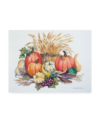Kathleen Parr Mckenna Pumpkin Harvest Gourds Canvas Art - 20" x 25 ...