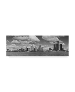 Shop Trademark Global Monte Nagler Detroit Skyline Panorama Canvas Art In Multi