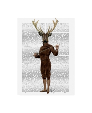 Trademark Global Fab Funky Fencing Deer, Full Sabre Canvas Art In Multi