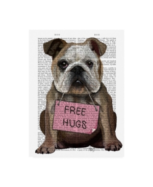 Trademark Global Fab Funky Bulldog, Free Hugs Canvas Art In Multi
