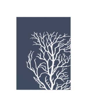 Trademark Global Fab Funky Corals White On Indigo Blue C Canvas Art In Multi