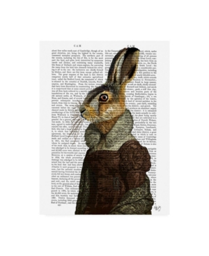 Trademark Global Fab Funky Madam Hare Portrait Canvas Art In Multi