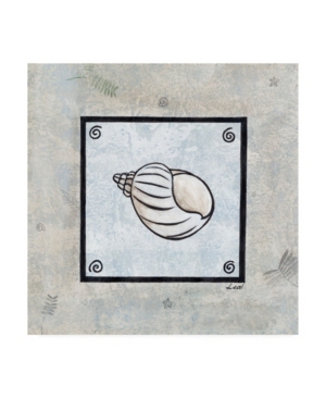 Pablo Esteban Shell on Blue Gray 1 Canvas Art - 155
