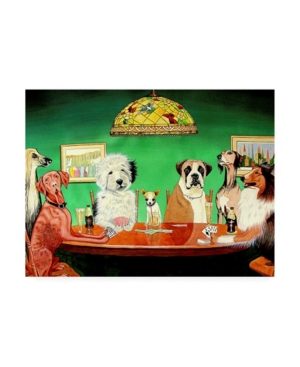 Trademark Global Patrick Sullivan Dogs Playing Poker Canvas Art In Multi