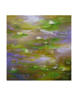 Trademark Global Sheila Finch Water Lily Pond 3 Canvas Art In Multi