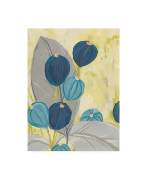 Trademark Global June Erica Vess Navy & Citron Floral Ii Canvas Art In Multi