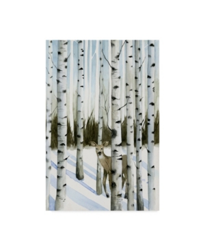 Trademark Global Grace Popp Deer In Snowfall Ii Canvas Art In Multi