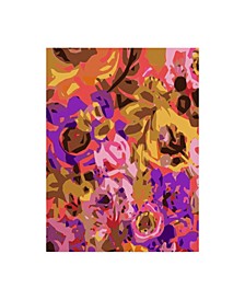 Karen Fields Warm Abstract Floral I Canvas Art - 20" x 25"