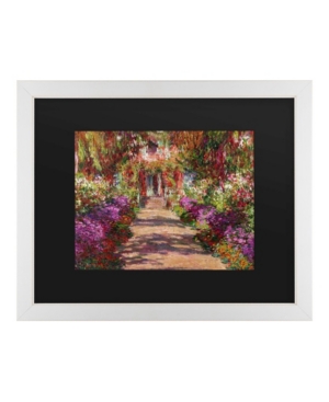 Claude Monet A Pathway in Monet's Garden Matted Framed Art - 20