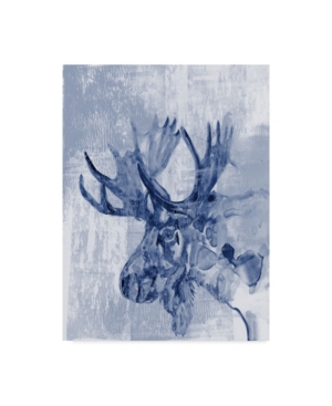 Trademark Global Jennifer Goldberger Indigo Moose Canvas Art In Multi