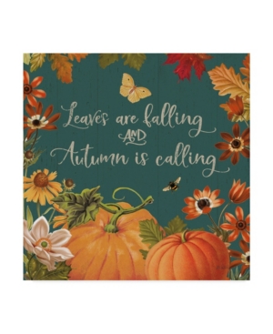 Katie Pertiet Fall Garden Iii Teal Canvas Art - 15