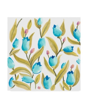 Trademark Global June Erica Vess Abbey Floral Tiles Vi Canvas Art In Multi