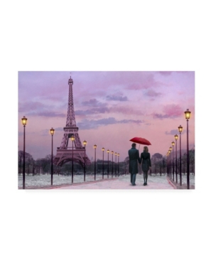 Trademark Global Chris Consani Red Paris Umbrella Canvas Art In Multi
