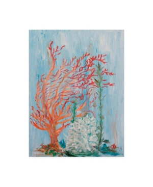 Trademark Global Olivia Brewington Painterly Coral I Canvas Art In Multi