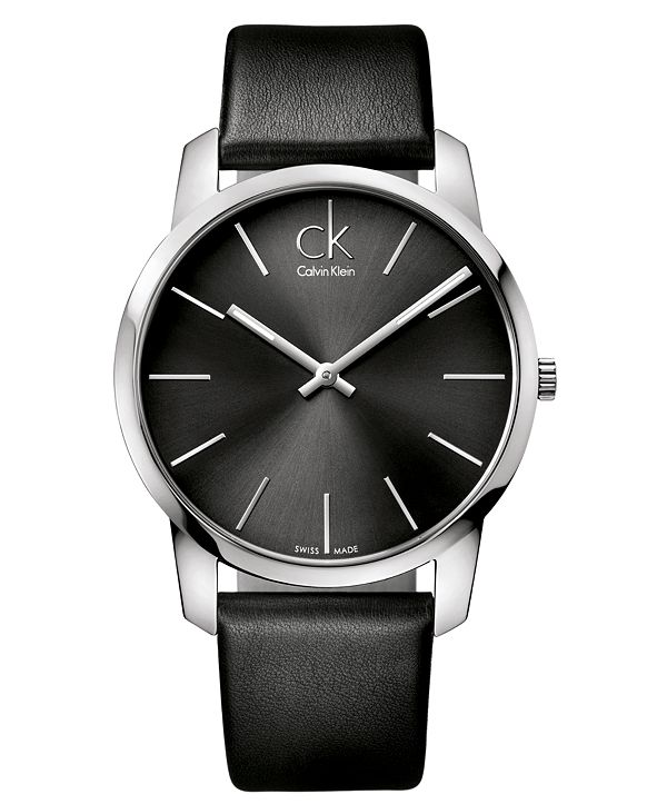 calvin klein leather strap watches