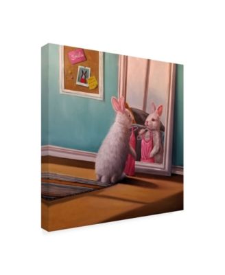 Trademark Global Lucia Hefferna Date Night Rabbit Canvas Art - 36.5" x 48"