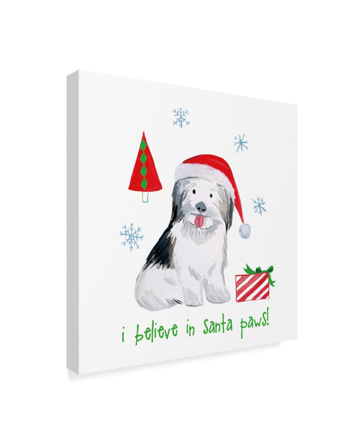 Farida Zaman Christmas Puppers Iii Canvas Art -