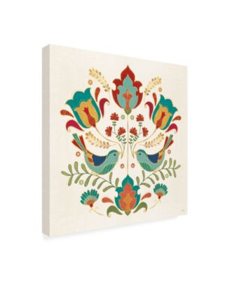 Trademark Global Veronique Charron Folk Floral 3 Canvas Art 27 X 33   14189286 Fpx.tif