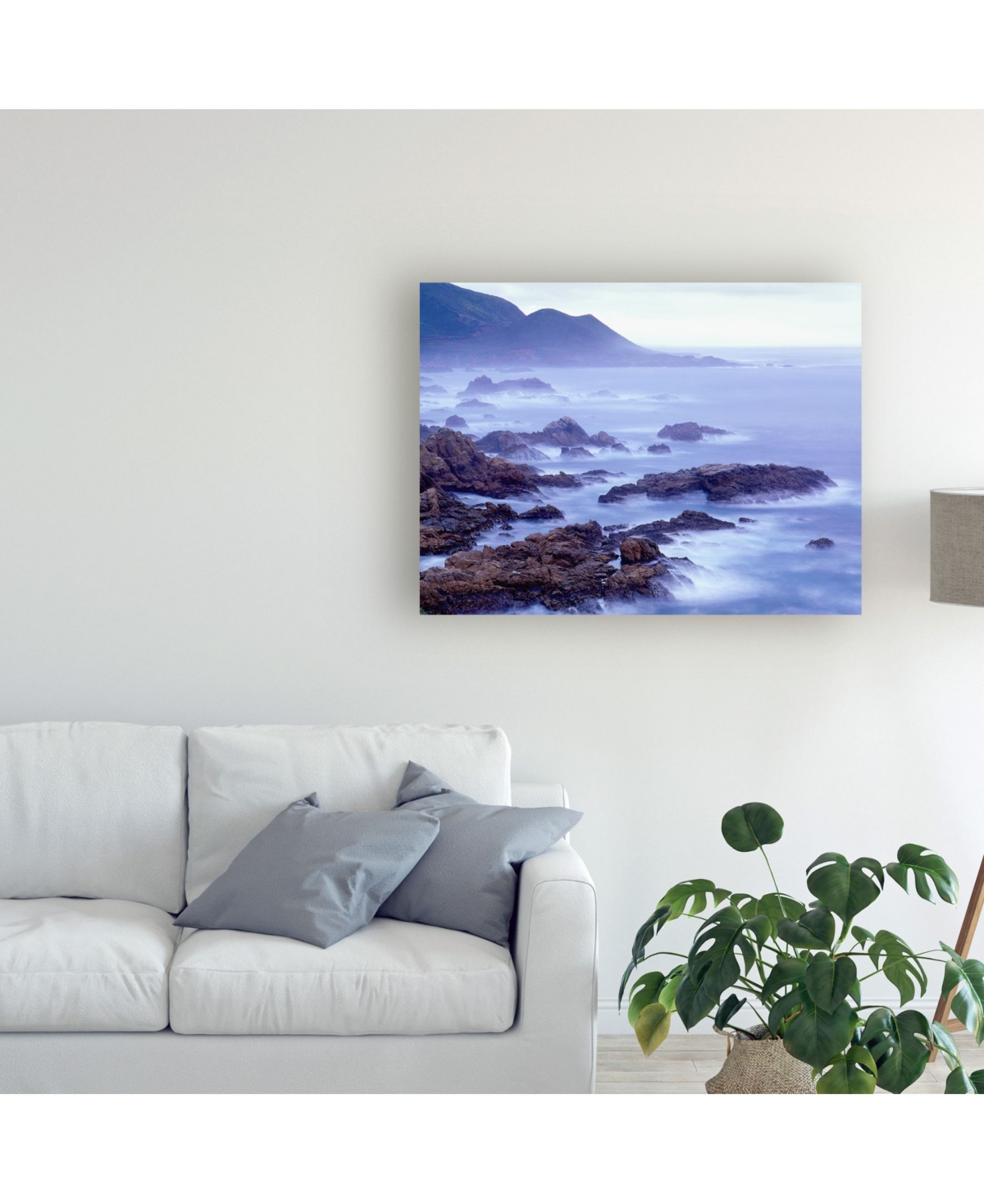 Monte Nagler Surf and Foothills Big Sur California Canvas Art -