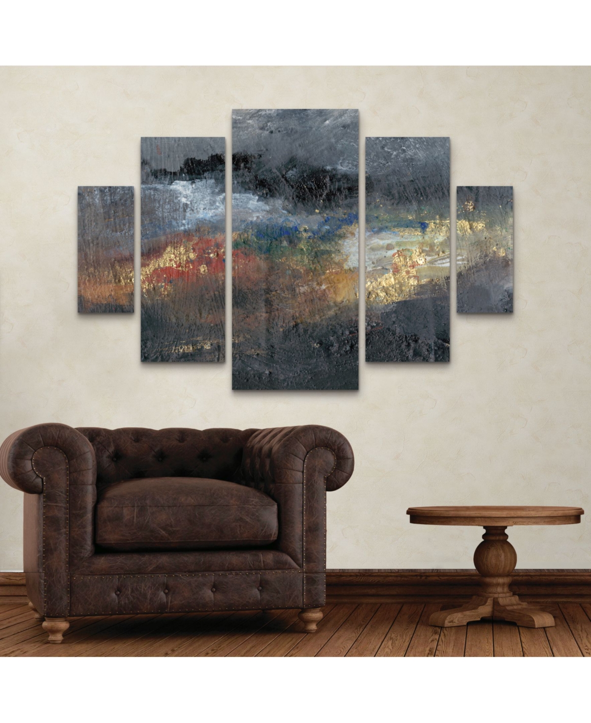 Joyce Combs Mountains in the Mist IiiPanel Art Set Large Diamond - - Multi