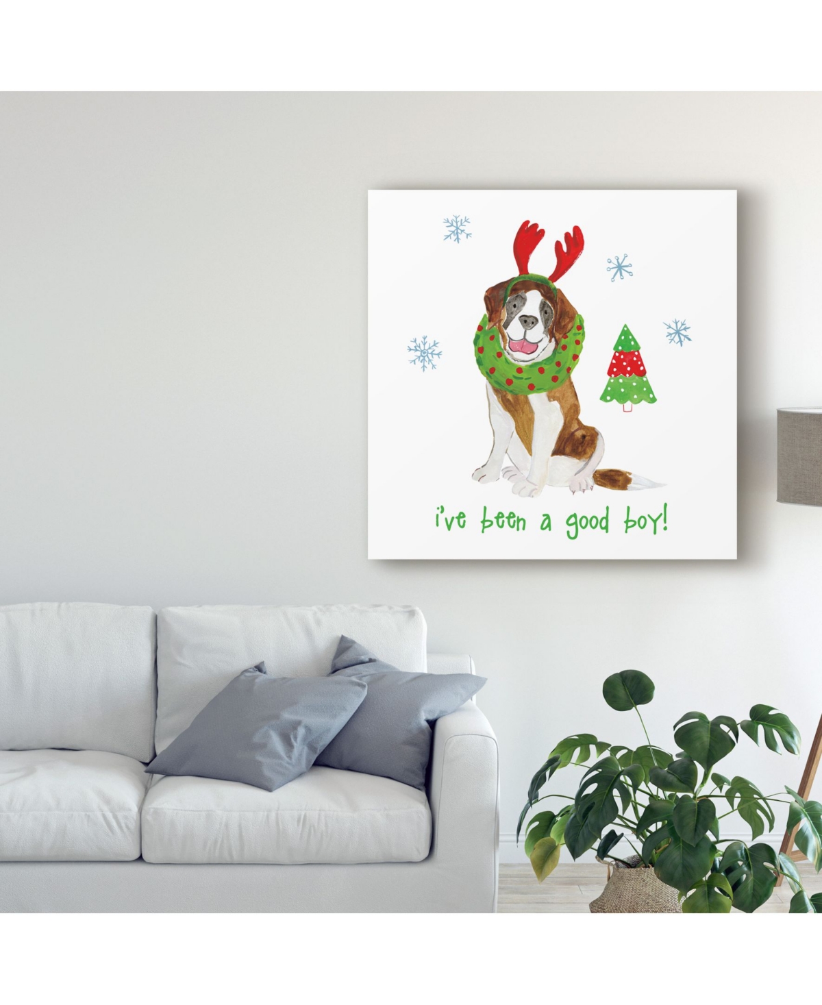 Farida Zaman Christmas Puppers Ii Canvas Art -