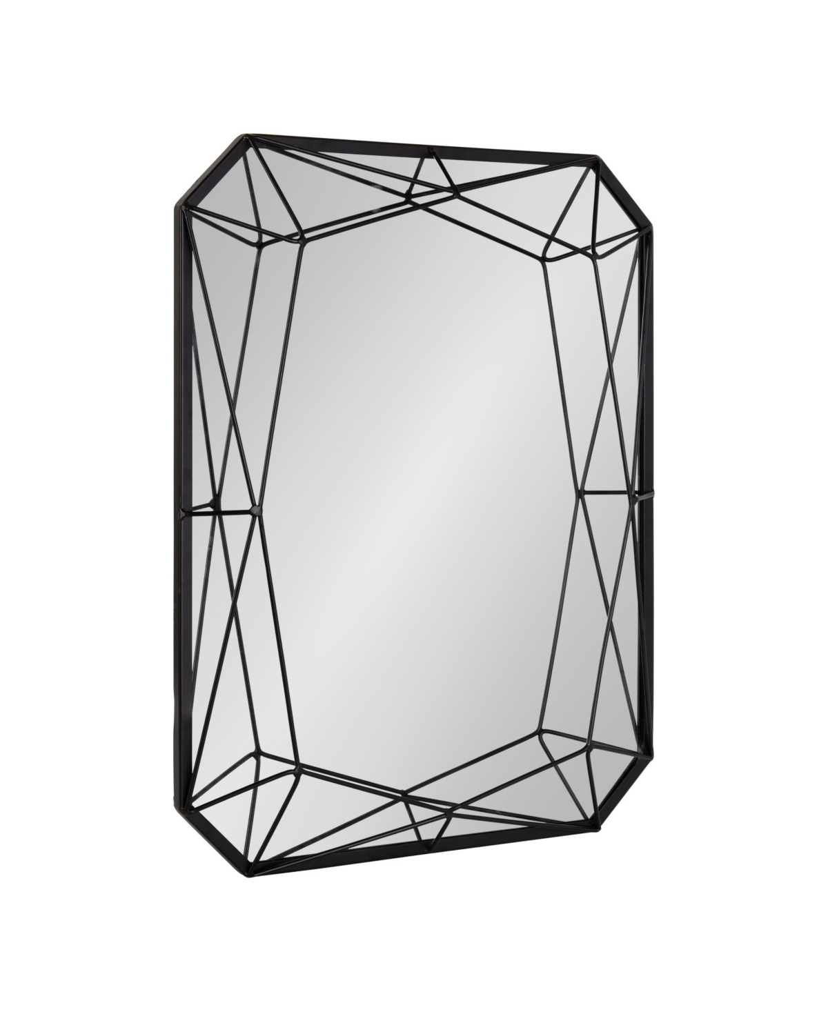 Closeout! Kate and Laurel Keyleigh Rectangle Metal Accent Wall Mirror - 22" x 28" - Black