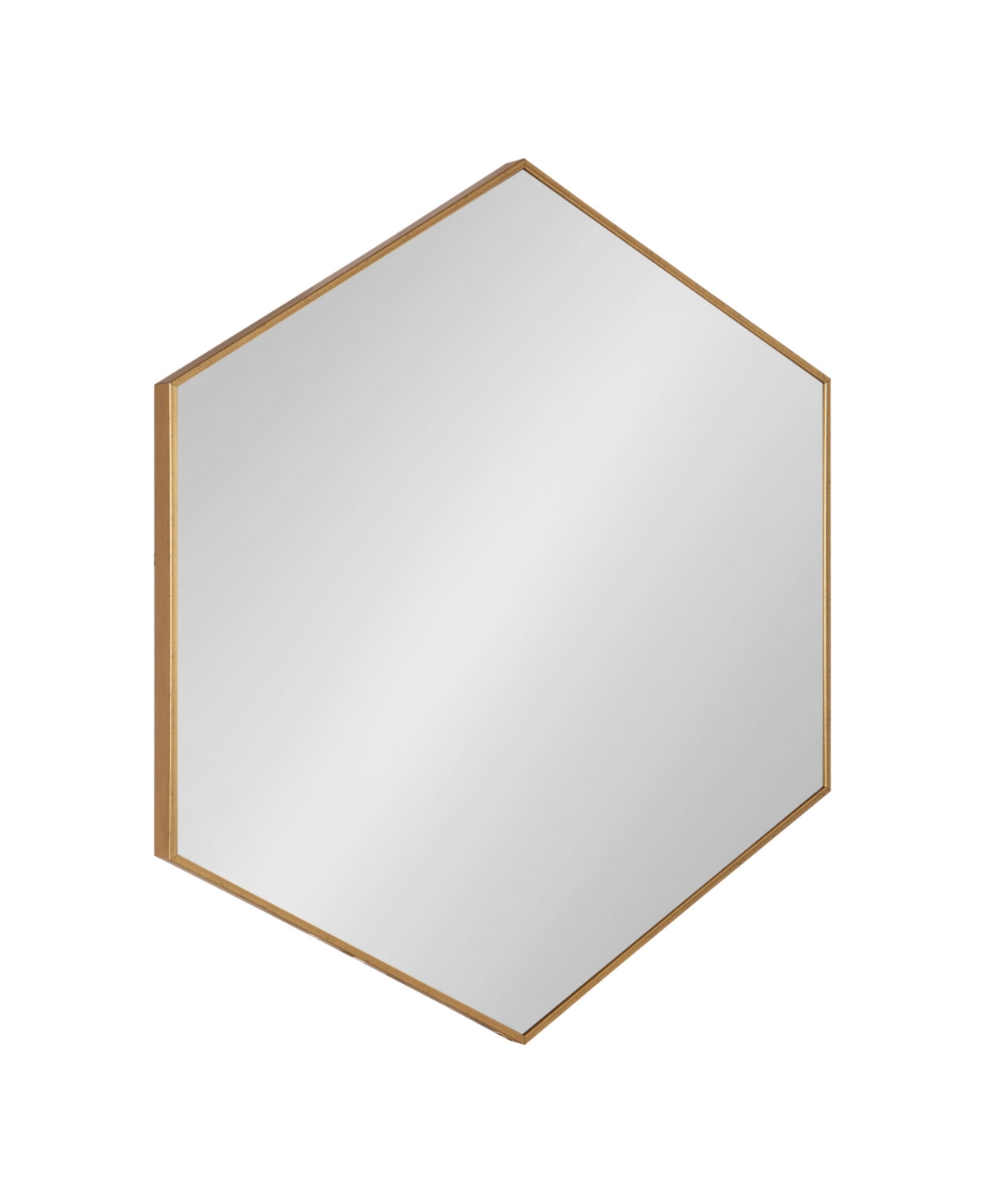 Rhodes 6-Sided Hexagon Wall Mirror - 30.75" x 34.75" - Medium Bro