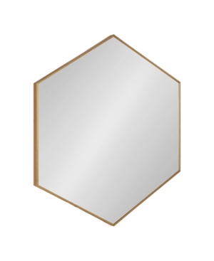 Kate And Laurel Rhodes 6-sided Hexagon Wall Mirror In Gold