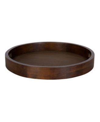 Hutton Round Wood Tray - 18.25" x 18.25"