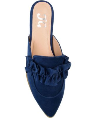 Women's Kessie Ruffle Pointed Toe Slip On Mules