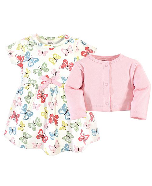 Touched By Nature Organic Cotton Dress And Cardigan Set