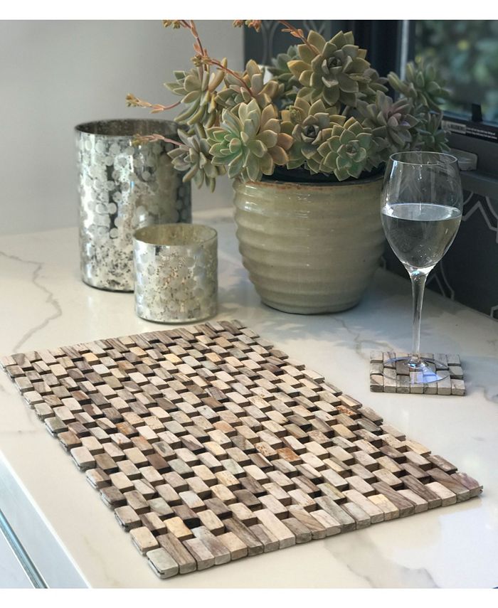 Hipo Modern Living White Wash Placemats, Set Of 2 Macy's