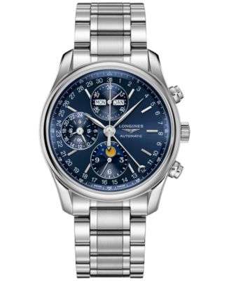 Longines Men's Swiss Automatic Master Stainless Steel Bracelet Watch ...