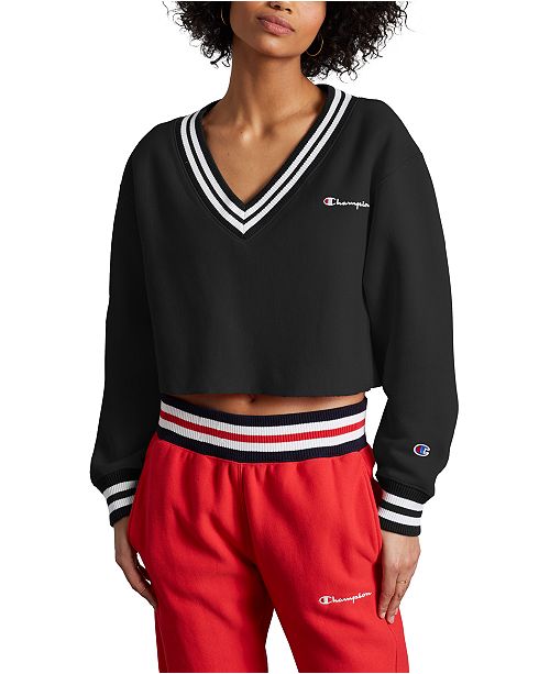 Champion Women S Reverse Weave Cropped Sweatshirt Reviews Women Macy S
