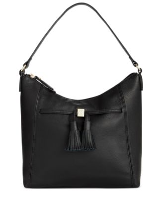 giani bernini black leather purse