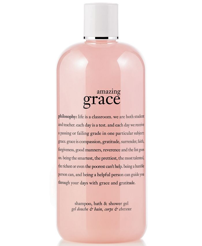 philosophy - amazing grace 3-in-1 shampoo, shower gel and bubble bath, 16 oz