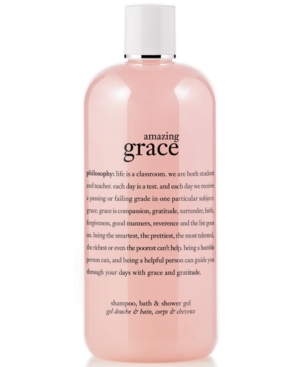 philosophy amazing grace 3-in-1 shampoo shower gel and bubble bath 16 oz