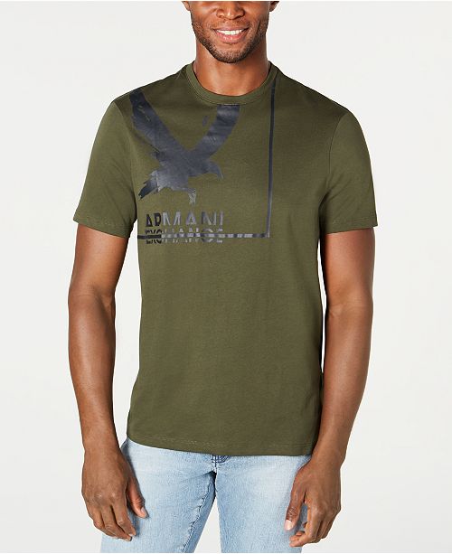 A X Armani Exchange Men S Textured Bird Graphic T Shirt Reviews