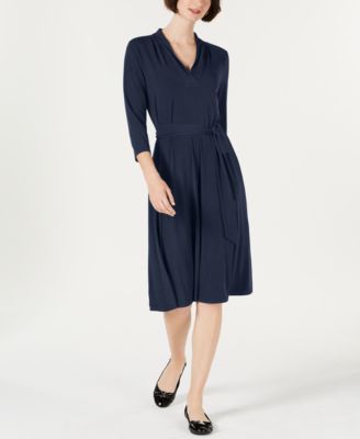 Charter Club - 3/4-Sleeve Midi Dress