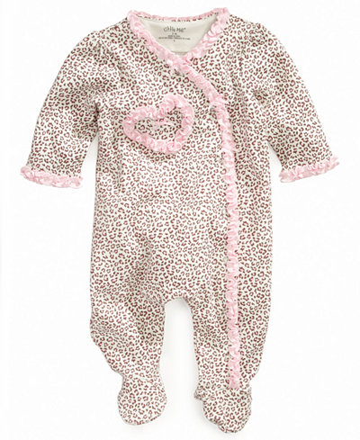 Little Me Baby Coverall, Baby Girls Leopard Print Footie